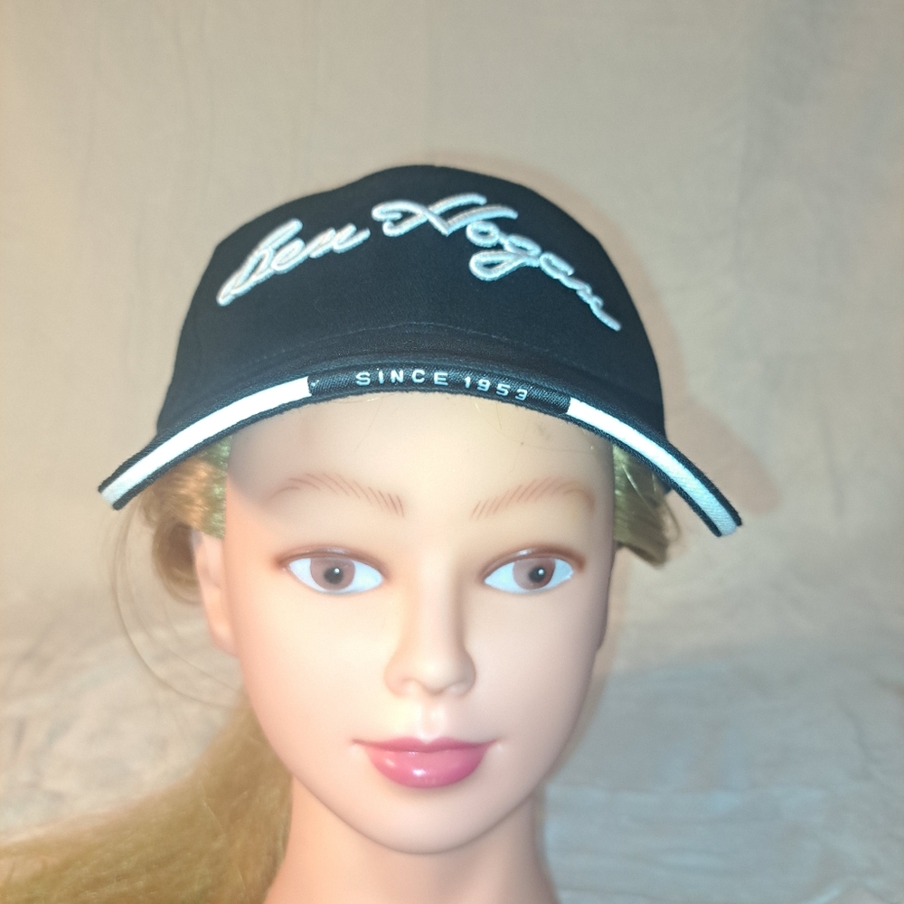Ben Hogan Golf Hat Ballcap One Size Black  With Raised White Letters